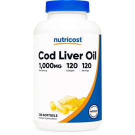 Nutricost Cod Liver Oil 1000mg, 120 Softgels - Non-GMO & Gluten Free