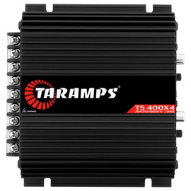 Taramps TS 400x4 Black with Automatic High Level Input 400 watts RMS 4 Channels Full Range Car Audio Amplifier RCA Input Class D 2 Bridged Channels Multichannel Amplifier System
