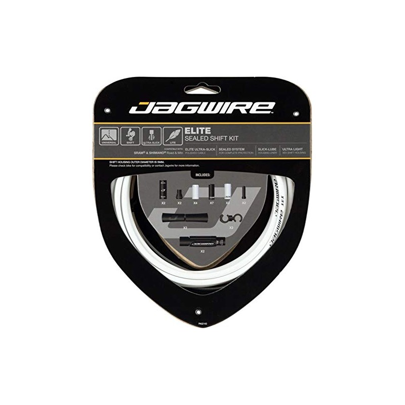 Jagwire Elite Unisex Adult Cables and Sleeves, White, One Size