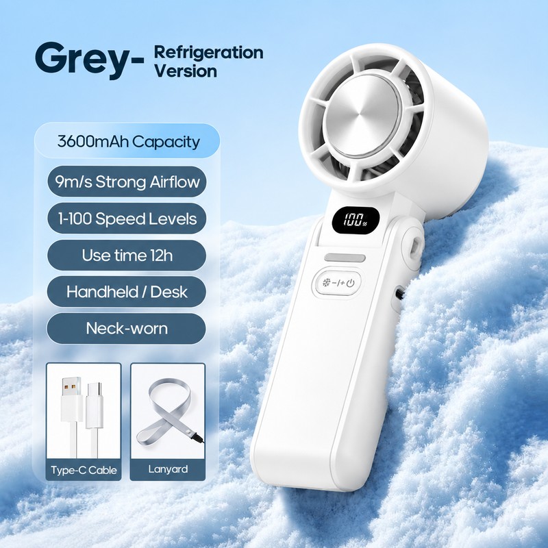 Portable Handheld & Neck Refrigeration Fan for Outdoor Cooling –