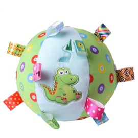 Interactive Dog Toys for Boredom, Dog Soccer Ball with Straps, Active Rolling Bouncing Ball for Dogs, Moving Dog Toy Jumping Chasing Bell Record for Small Medium Large Pet (Green)