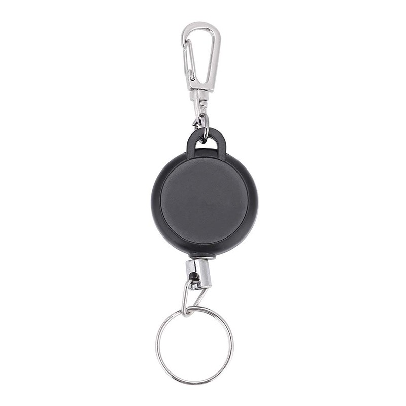 Retractable Key Chain, Stainless Steel Wire Quick Release Extendable Pull