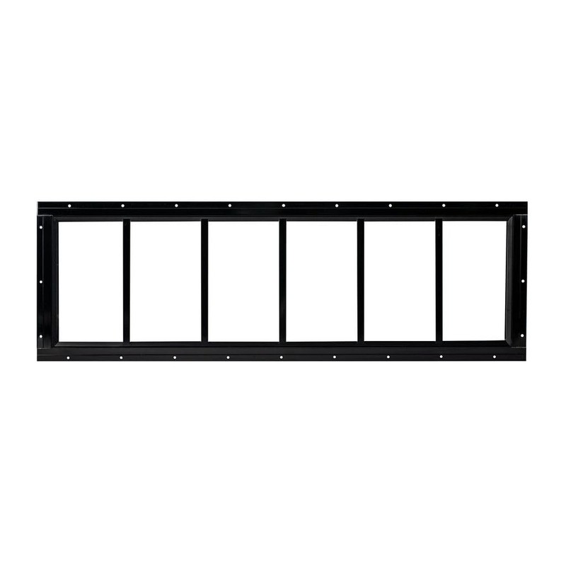 Shed Window 10x35 - Fixed Design with Tempered Glass (Black)