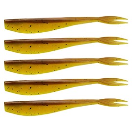 ANCLLO 50PCS Soft Lures Soft Plastic Baits Paddle Tail Swimbaits for Bass Trout Topwater Fishing Lures 70mm White