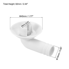 sourcing map Air Conditioner Drain Hose Connector 19mm Tube Elbow Fitting Replacement Part Accessories for Mini-Split Window AC, Beige Pack of 2