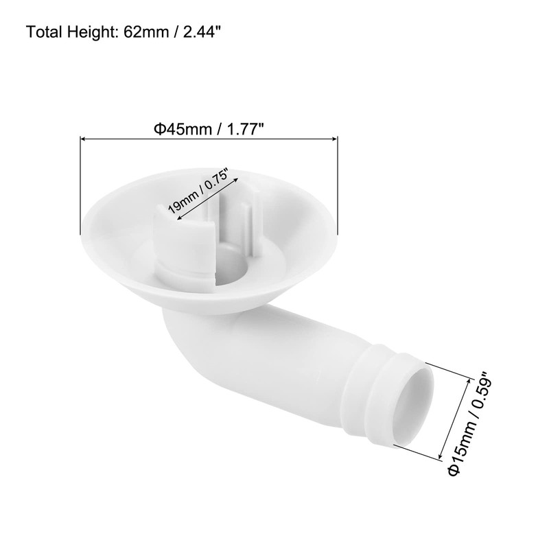 sourcing map Air Conditioner Drain Hose Connector 19mm Tube Elbow