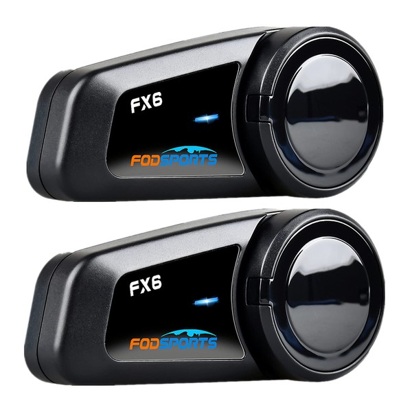 Fodsports Fodsports FX6 Motorcycle Bluetooth Headset 2 Pack, 6 Riders