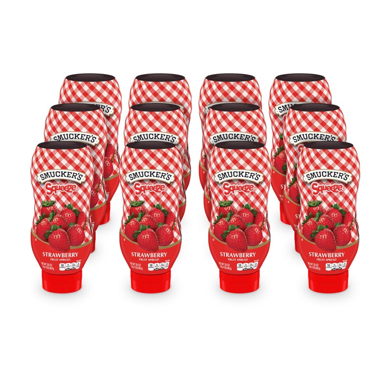 Smucker's Squeeze Strawberry Fruit Spread, 20 Ounces (Pack of 12)