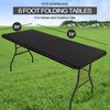 Spotjoy Rectangle Vinyl Table Cloth, Elastic Fitted Flannel Backed Plastic