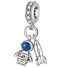 DOLARISE 925 Sterling Silver Charms for Bracelets Animal Cartoon Moon Stars Balloons DIY Christmas Birthday Gifts Beads for Women, Silver