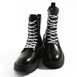 VSUDO 100 cm Round Boot Laces, 4mm Diameter Shoe Laces for Boots, Heavy Duty Outdoor Work & Hiking Shoelaces for Men or Women (1 Pair-White-100cm)