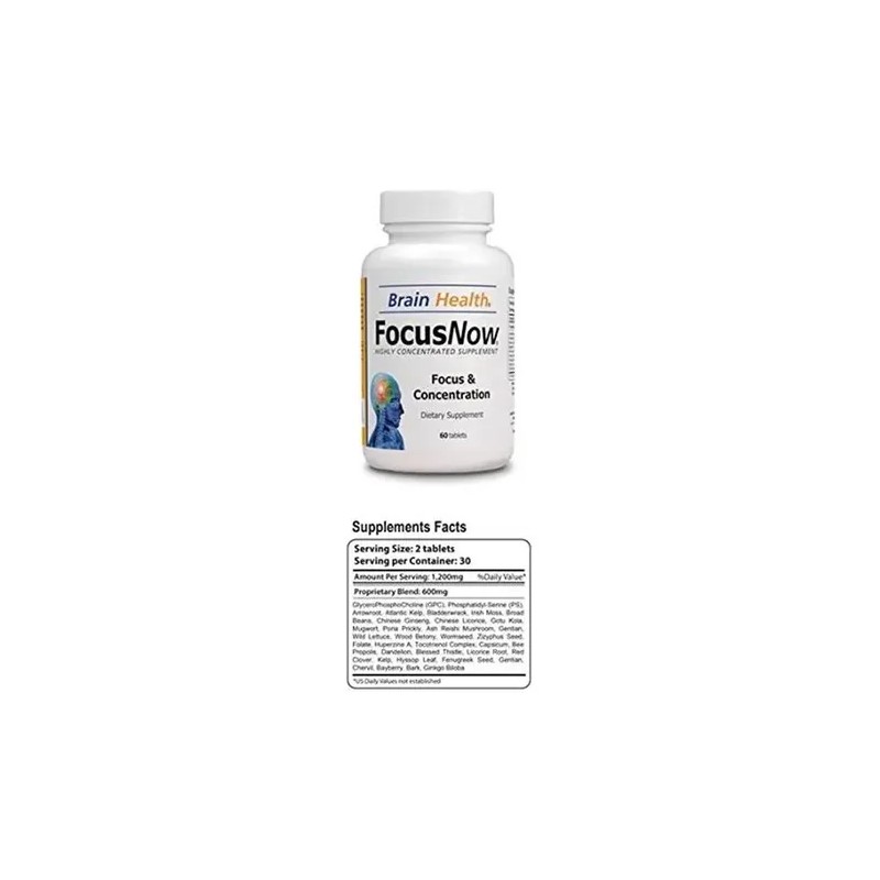 Organic Farms Vitamins Focus Now Suplemento Cerebral 60 Tab