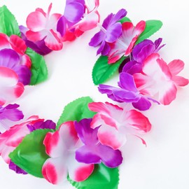 UUYYEO 6 Pcs Hawaiian Flower Headbands Floral Wreath Headband Floral Crown Headband Tropical Flower Hair Band Beach Party Hair Crown Pool Party Headband