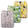 Littles & Bloomz, Reusable Pocket Cloth Nappy, Fastener: Popper, Set