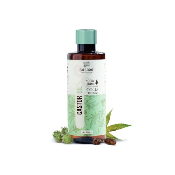 Nat Habit Cold Pressed 100% Pure Castor (Arandi) Oil for