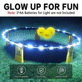 GOOX Outdoor Beach Ball Game with Carrying Bag, 3 Balls and Net - Roundnet Game Set for Adults, Kids, and Family - Played Outdoors, Indoors, Beach, Lawn, Yard and Park(Blue)