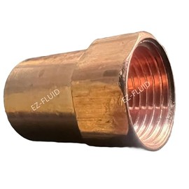 (4) EZ-FLUID 1" FTG x 3/4" FIP LF Copper Bushing Female Adapter, Street Ftg x FIP, Sweat To Female Threaded,Reducing Bushing Adapter Solder Copper Pipe Fittings Plumbing