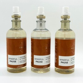 3 Aromatherapy Mindful Pause Vetiver Vanilla Essential Oil Pillow bath body Mist