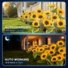 TANSOREN 3 Pack Solar Garden Lights Outdoor, 2 Lighting Modes