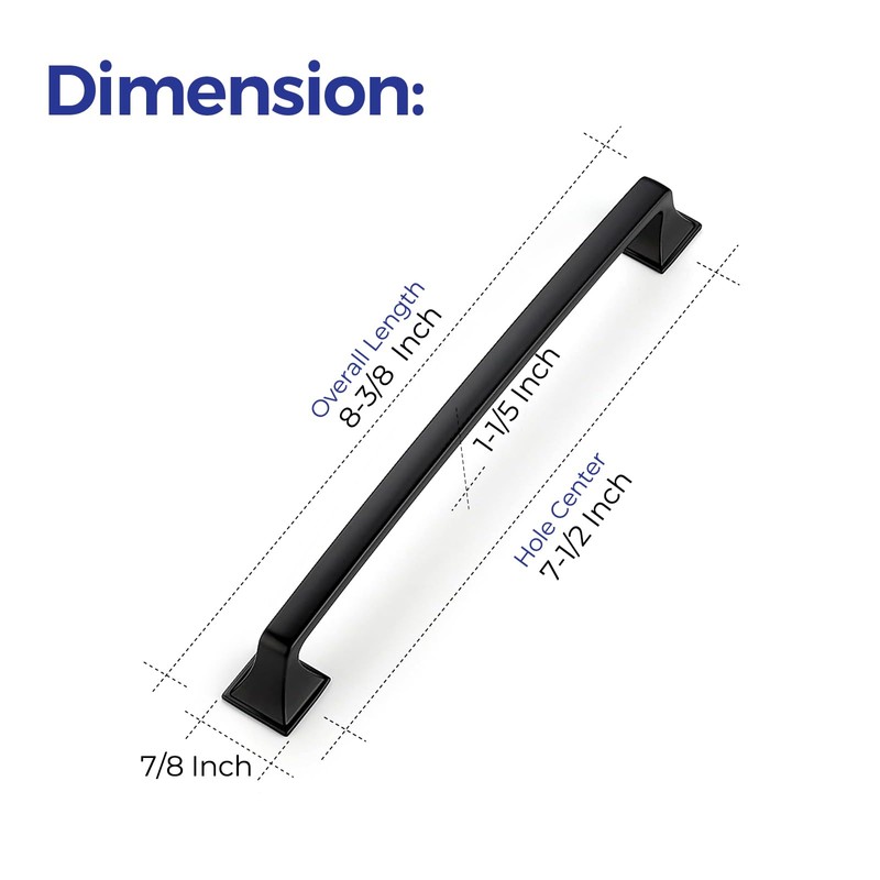 Ravinte 20 Pack Solid 7-1/2 Inch Square Foot Arch Pull