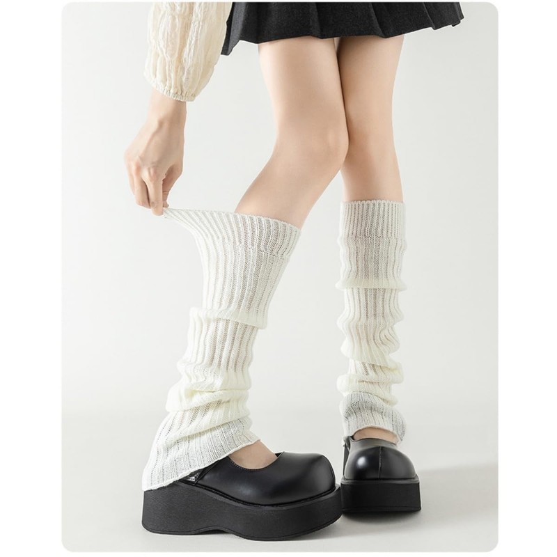 Qzkouma ZZT-85 Women's Loose Socks, Knit Socks, Solid, Cooling Protection,