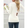 EVALESS Fall White Sweaters for Women 2025 Trendy Lightweight Wool