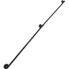 DIYHD 8FT Wall Mount Pipe Handrail for Stairs,Industrial Rustic Black