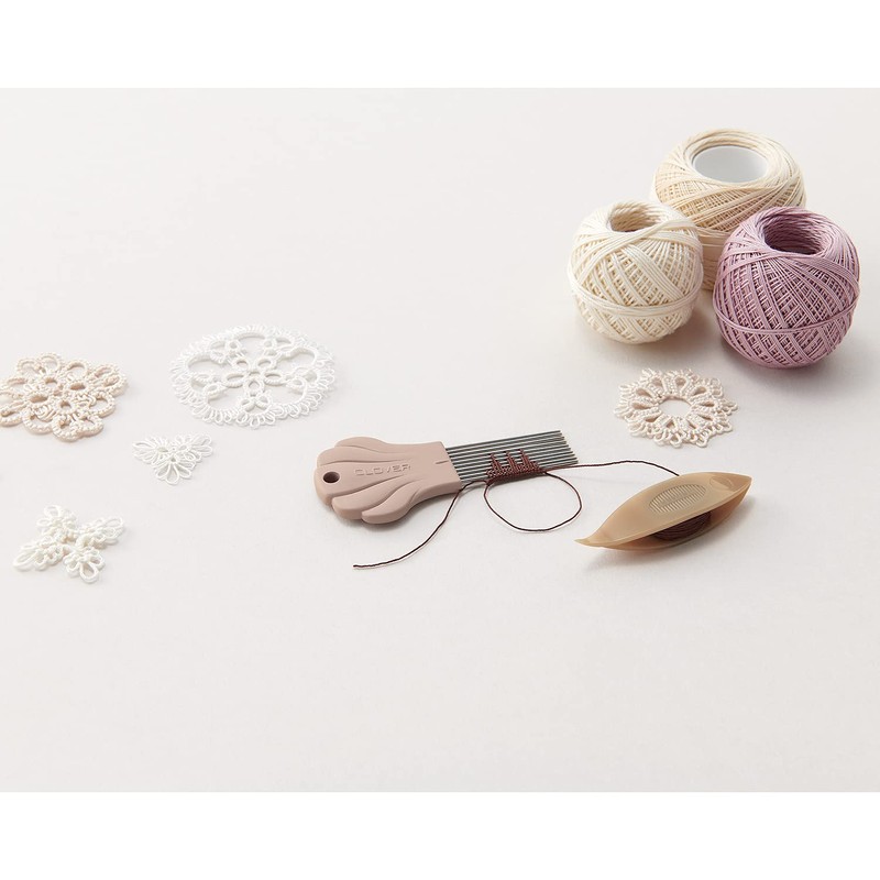 Clover Large 57-708 Pink Picot Comb