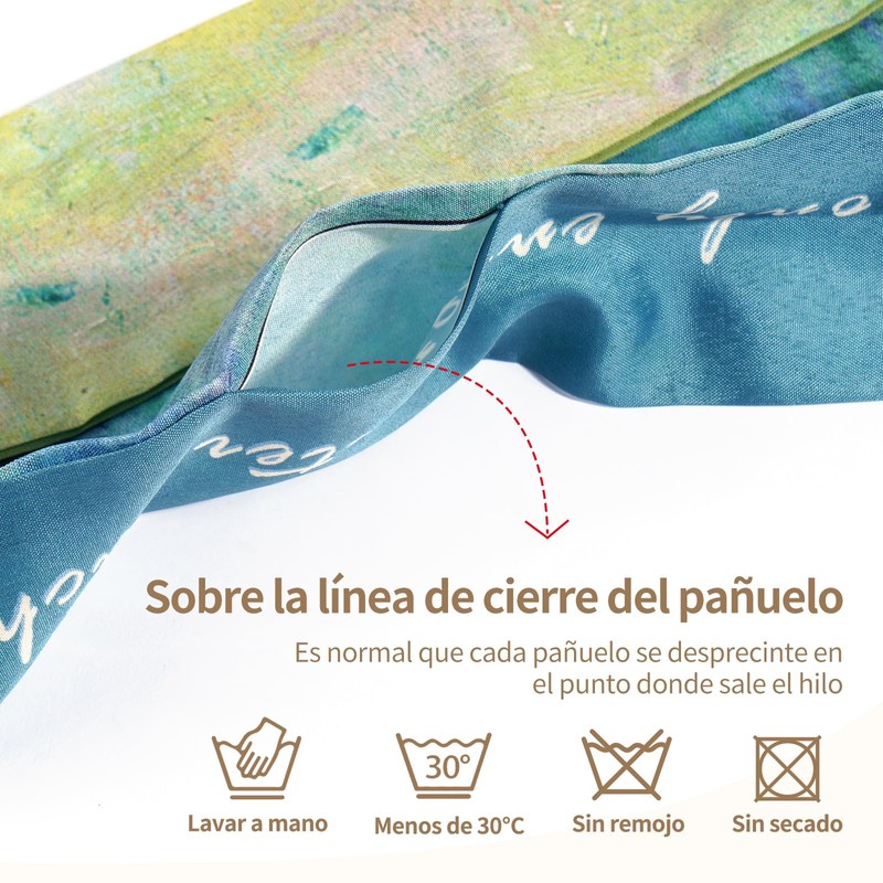 Bufanda de Cuello Seda 8 Piezas Bufandas para Mujer Multipurpose