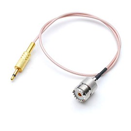 AEcreative PL-259 SO-239 to 3.5mm RG-58 coaxial External Antenna Adapter for Grundig Tecsun Sangean Eton shortwave Radio Receiver RG-316