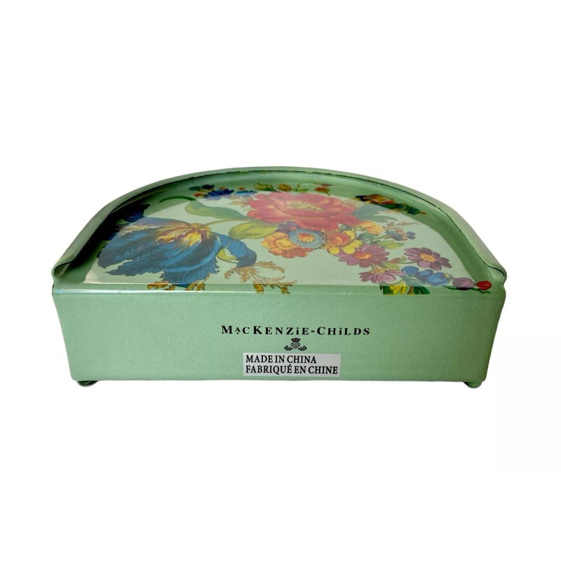MacKenzie Flower Market Green Napkin Holder Brand New