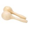 2Pcs Sand Hammer Early Education Instrument Wooden Toddler Percussion Musical