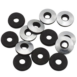 SKIR'CO (Pack of 50) Zinc Plated M16 Washers with EPDM Rubber Bonded Sealing Washers Round Metal Washer