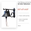 NACH JS-90-091 Classic Fine Cast Iron Rustic Hanging Doorbell, 8.5