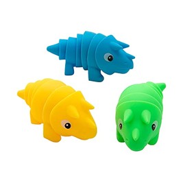 Fun Express Dinosaur Triceratop Articulated Fidget Toys, 12 Pieces