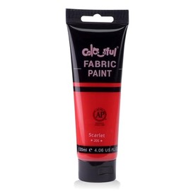 Colorful Permanent Fabric Paint for Furniture, 4 oz (120 ml) Fabric Paint for Clothes, Soft Rich Pigment Non-Toxic Textile Paint for Fabric DIY Crafts T-shirts Shoes Jeans DIY for Adult