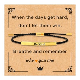 Don't Let The Hard Days Win Bracelet Be Kind of a B Tube Bracelet for Women Let Them Bracelet Inspirational Bracelet Braided Rope Bracelet Best Friend Bracelet Remember Who The F You are Bracelet