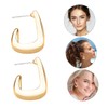FOMIYES Geometric Drop Earrings for Women Elegant C Shaped Studs