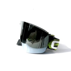 CRG Sports Snowboard Goggles 100% UV Protection Frameless SKI Goggles for Men,Women,Adults T815S-182 Series (Black/silver logo)