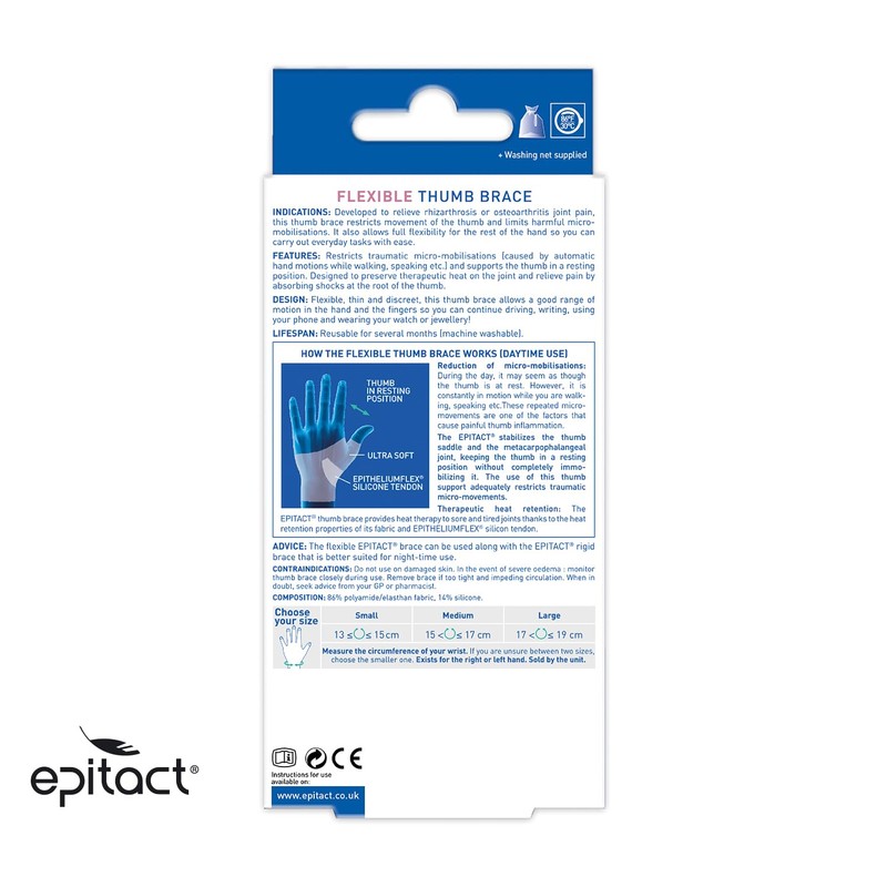 Epitact - Flexible Day Thumb Brace For Painful Thumbs -