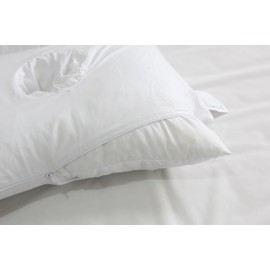 Ear Piercing Protection - Ear Pillow with Ear Hole for Sleeping with Sore Ear Pain - Support earplugs for Sleep - Memory Foam Pillow with Holes for chondrodermatitis CNH (20 x 14 x 3 inches - Grey)