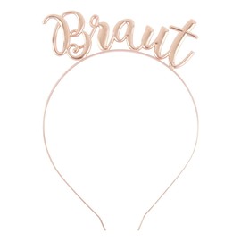 BETESSIN Hen Party Headband Women Rose Gold Bridal Headband Bride Hair Accessories for Bachelorette Party Hen Party Hen Party Women Wedding Decoration etc.