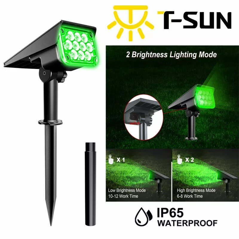 T-SUN Solar 20-LED Spotlight Landscape Light Outdoor Garden Pathway Wall