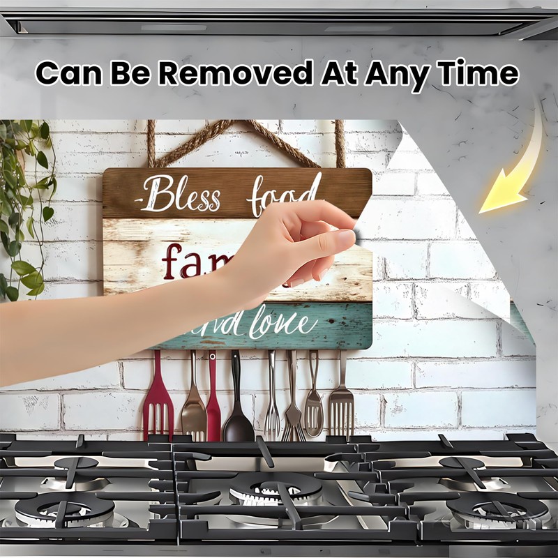 Kitchen Wallpaper Self Adhesive Oil Proof Sticker Waterproof Backsplash Wall