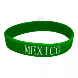Mexico Bracelet  / Mexcio Flag Silicone Rubber Bracelet