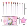 WERNNSAI Juego De Brochas De Maquillaje De Unicornio, 12 Brochas