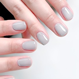 Red Press on Nails Short Square Fake Nails Acrylic Nails Solid Color False Nails Press ons Glossy Glue on Nails Stick on Nails for Women and Girls