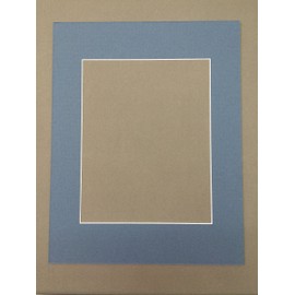 22x28 Baltic Blue Picture Mat with White Core Bevel Cut for 16x20 Pictures