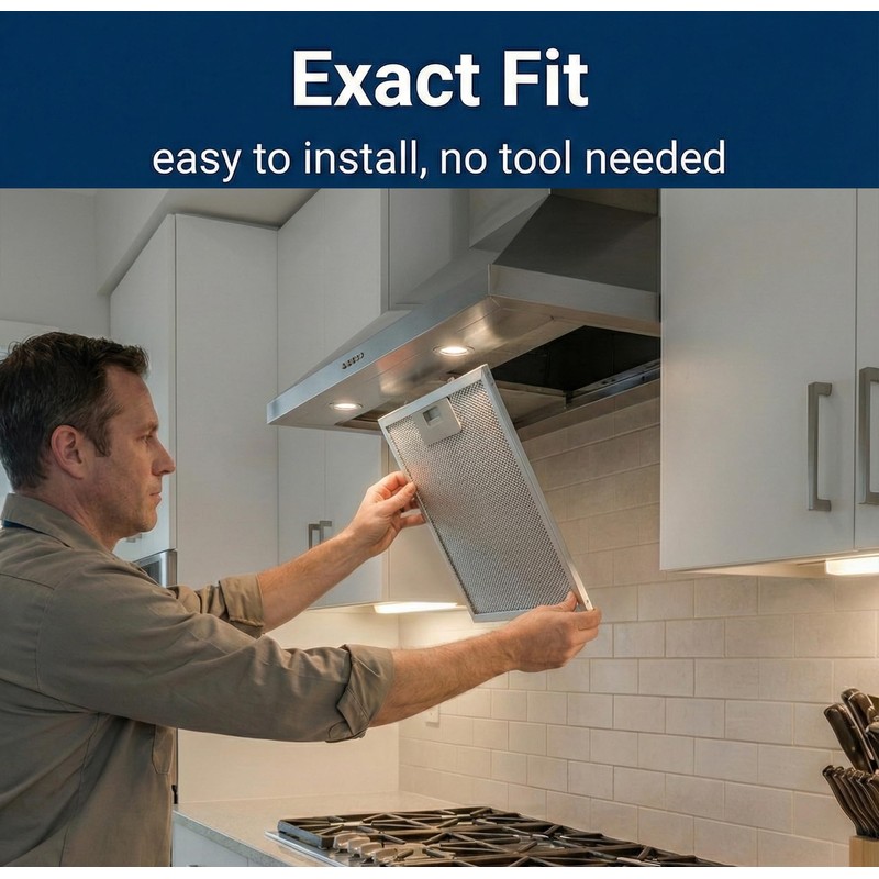 Amazinpure 2X SB08087294 Range Hood Filter Replacement Compatible with Broan