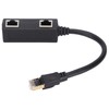 Ethernet Splitter Practical Stable Reliable Durable Black CAT8 Network Cable